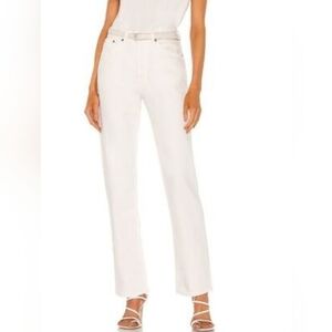 AGOLDE Lana Straight Leg Jeans in Drum Cream Ivory Size‎ 32